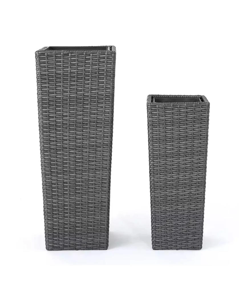 Streamdale Furniture Wicker 
Iron Patio Planter Set - Elegant Herb 
Flower Pots 6