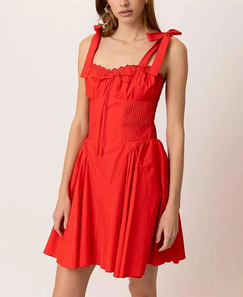 Line & Dot Women's Anessa Pleated-Waist Mini Dress 4