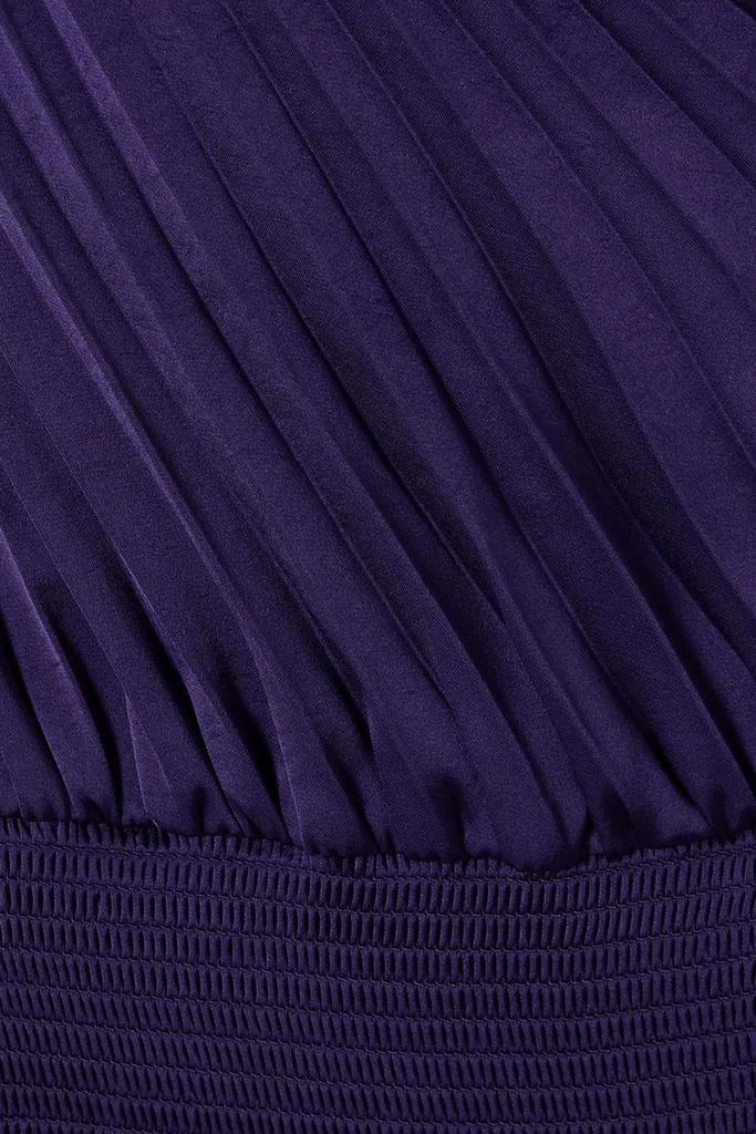 A.L.C. Ruby asymmetric pleated satin midi dress 4