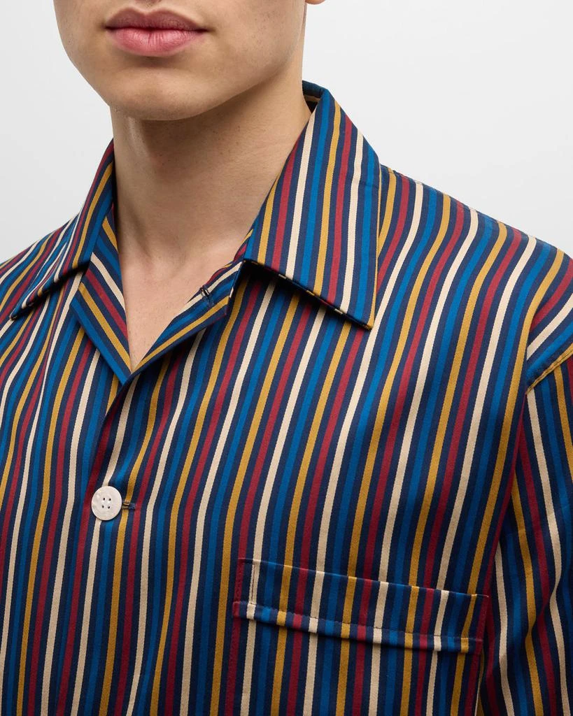 Derek Rose Men
s Wellington Striped Cotton Pajama Set 6