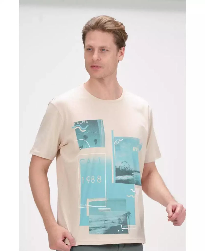 RON TOMSON Men's Modern Print Fitted Cali T-shirt 5