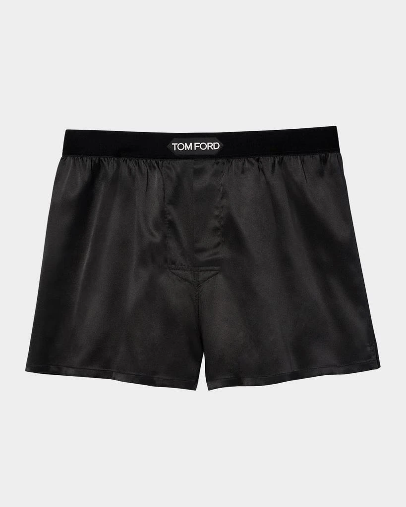 Tom Ford Men's Silk Jacquard Logo Boxers 1