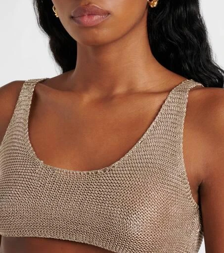 Bananhot Knitted lamé bra top 4