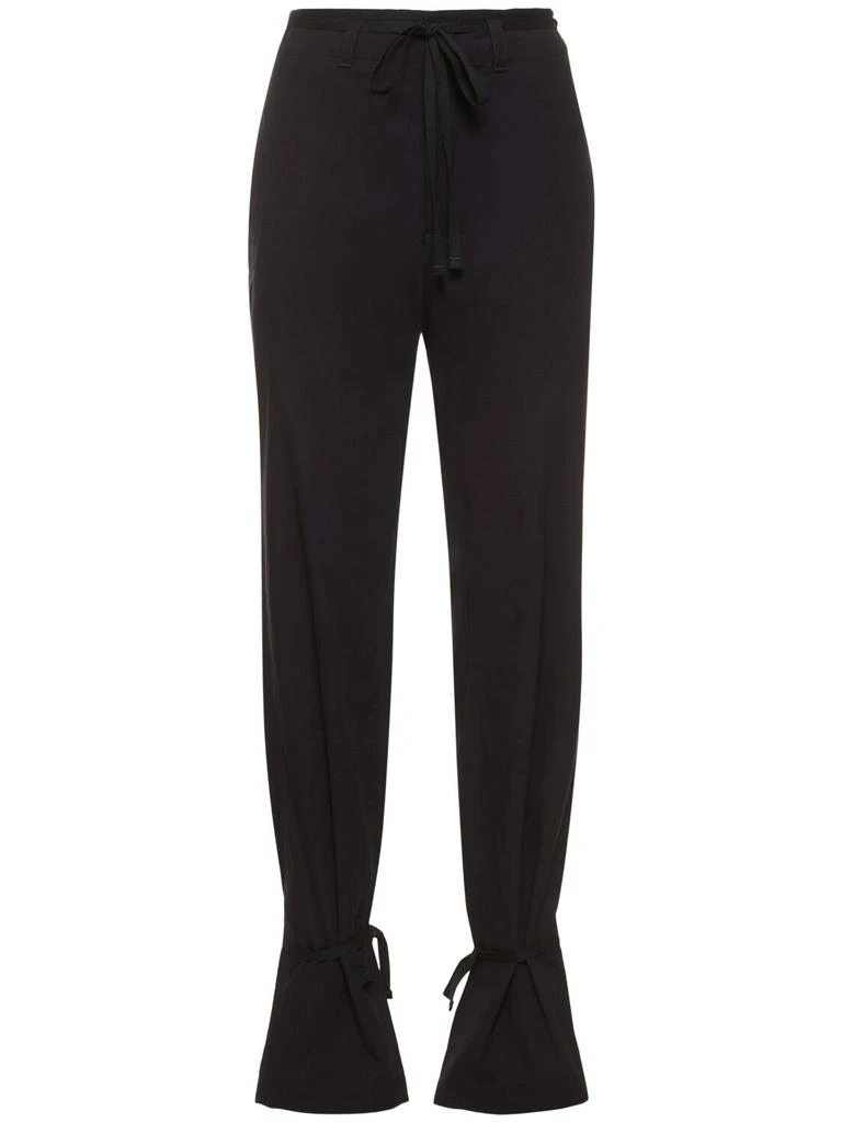 Lemaire Cotton Straight Pants W/self-tie Strings 1