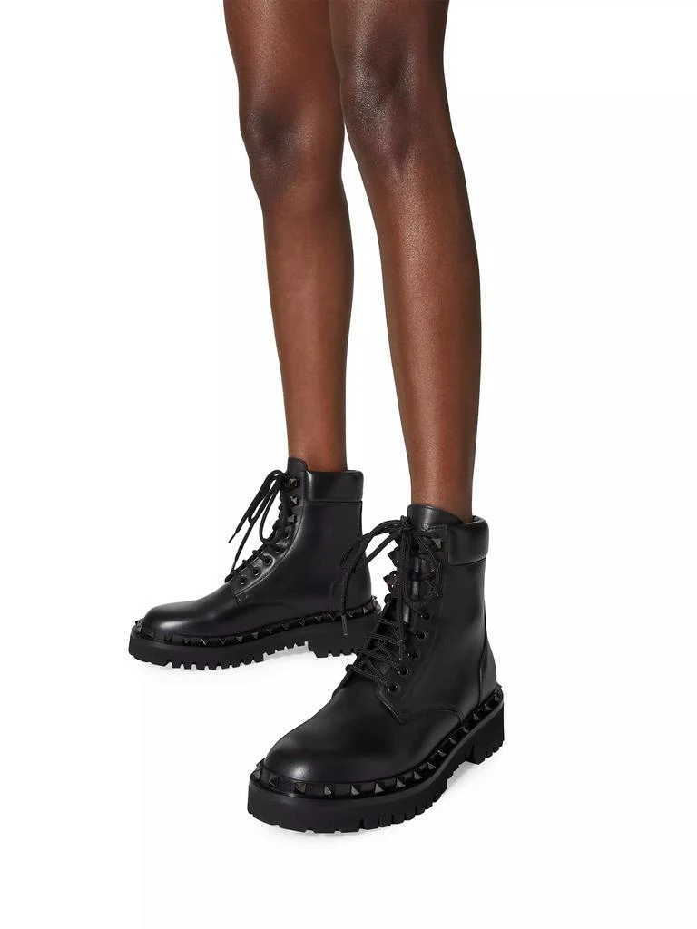 Valentino Rockstud Calfskin Combat Boots 50MM 6