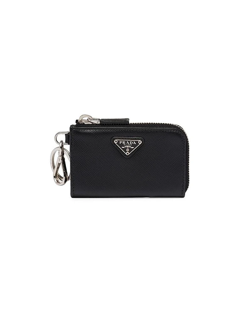 Prada Saffiano Leather Mini Pouch Keychain 1