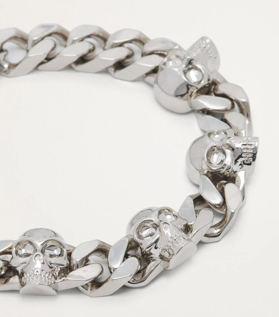 Alexander McQueen Palladium-Plated Skull Chain Bracelet 3