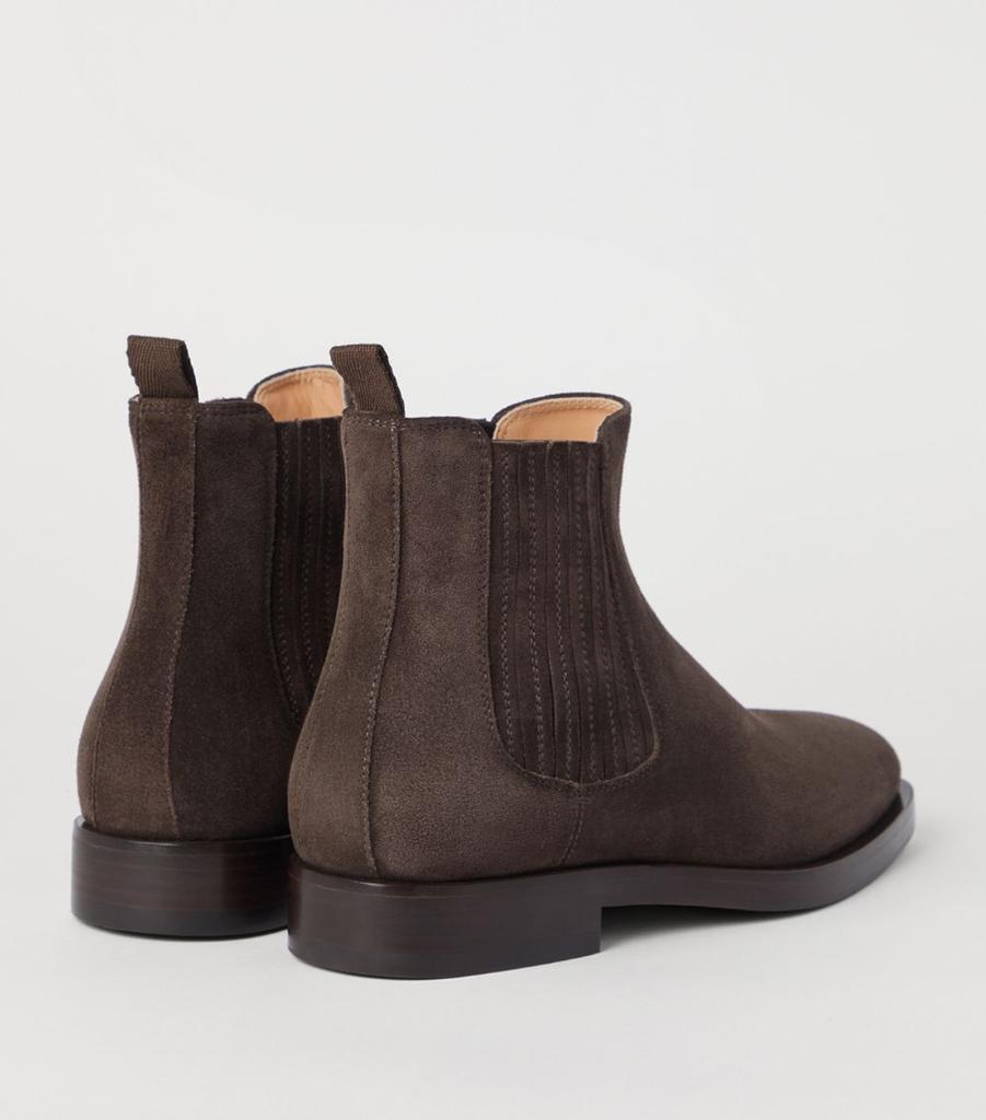 ショートブーツ・ブーティ BRUNELLO CUCINELLI SUEDE LEATHER CHELSEA BOOTS Suede Chelsea boots for Man in Buff | Brunello Cucinelli