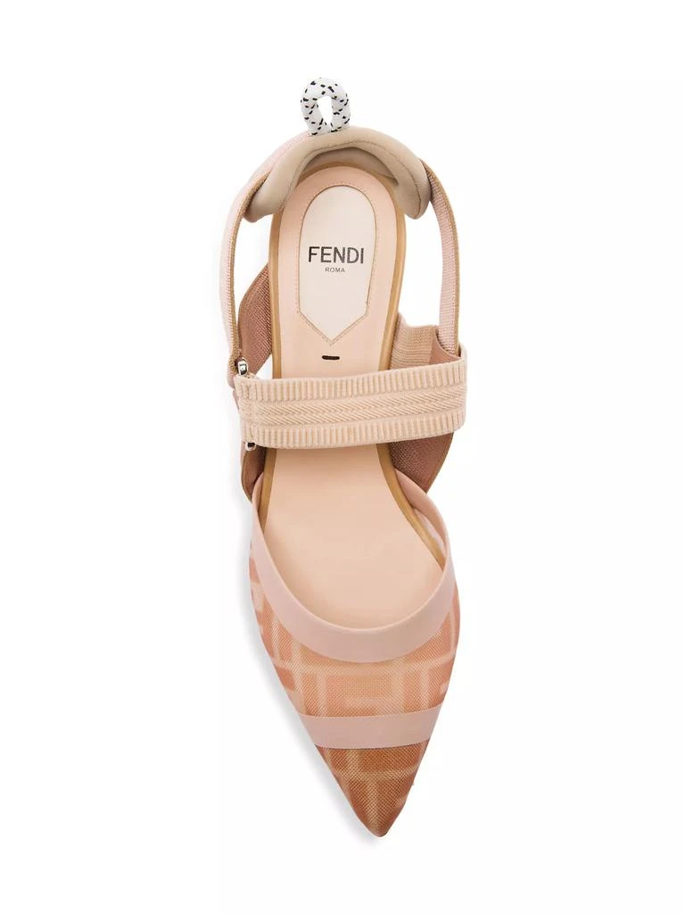 Fendi Colibri 55MM Mesh Slingback Pumps 5