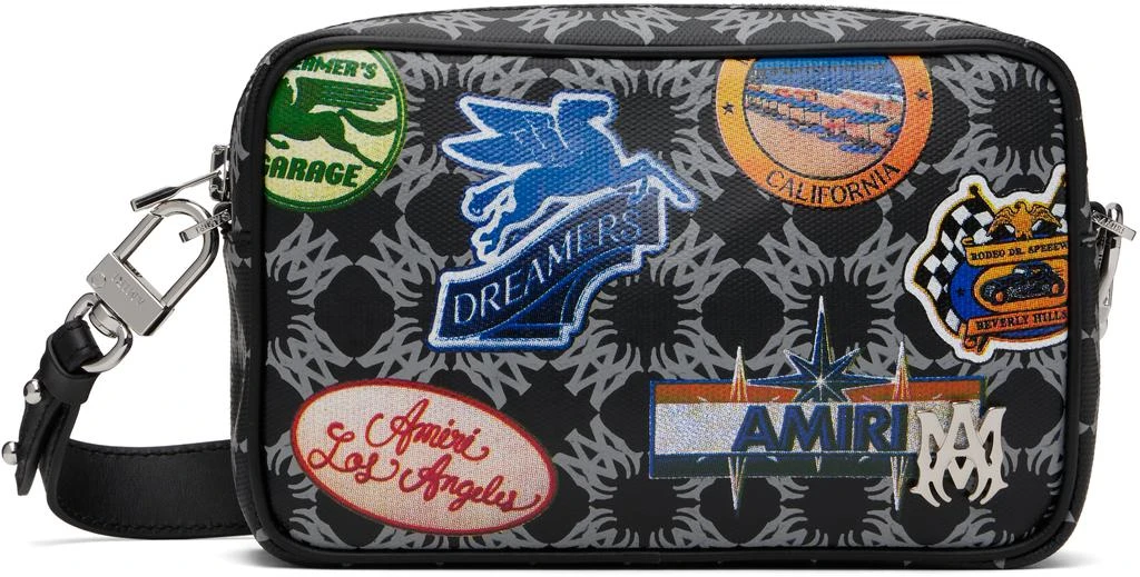 AMIRI Black 
Gray Station Patch Camera Case Bag 1