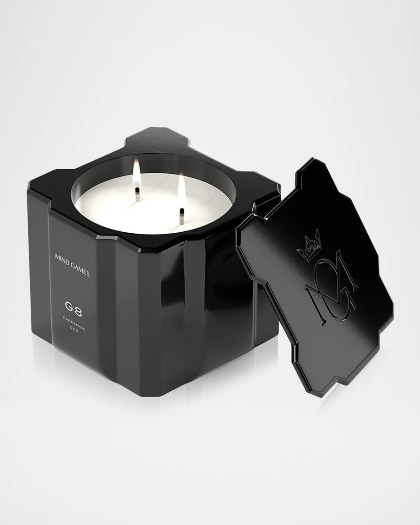 MIND GAMES G8 Black King Cardamom Oud Luxury Candle, 10 oz. 2