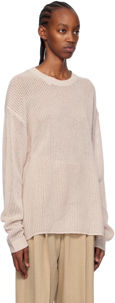 6397 Pink Semi-Sheer Sweater