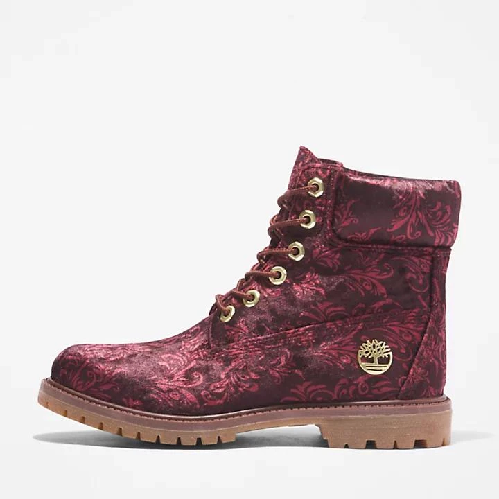 Timberland Timberland® Premium 6 Inch Velvet Boot for Women in Burgundy 8