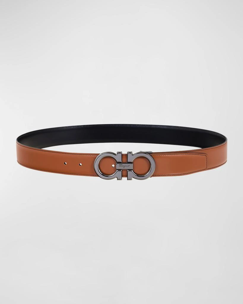 Salvatore Ferragamo Men's Double Adjustable Leather Gancini Belt 1