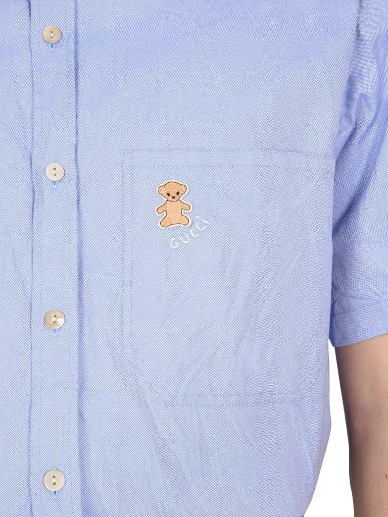Gucci Bear Motif Embroidered Short-sleeved Shirt 2