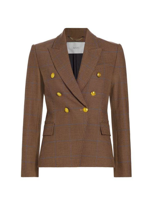 A.L.C. Chelsea Plaid Double-Breasted Blazer 5