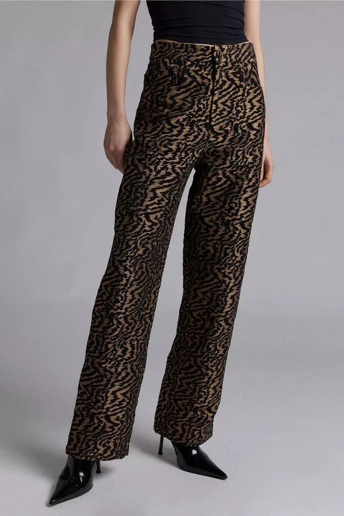 Ghospell Ghospell Phoebe Abstract Jacquard Straight Pant 2