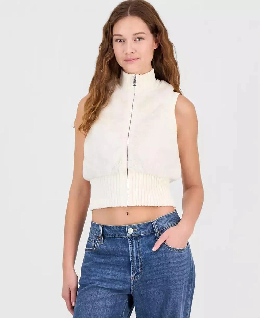Planet Heart Juniors
 Mock-Neck Faux-Fur Vest