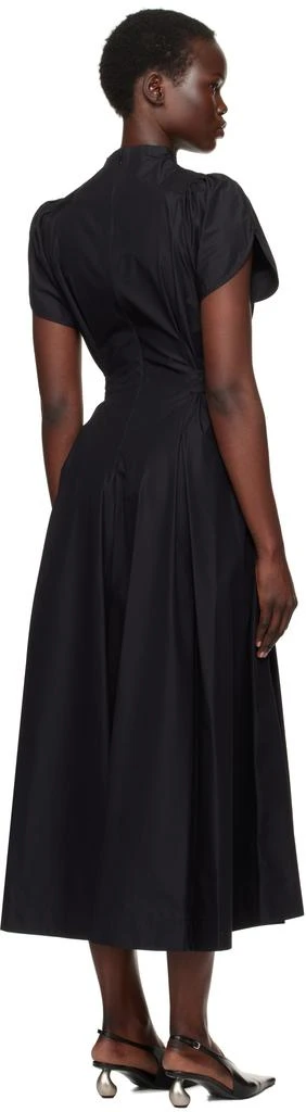 3.1 Phillip Lim Black Puff Sleeve Poplin Flare Midi Dress 3