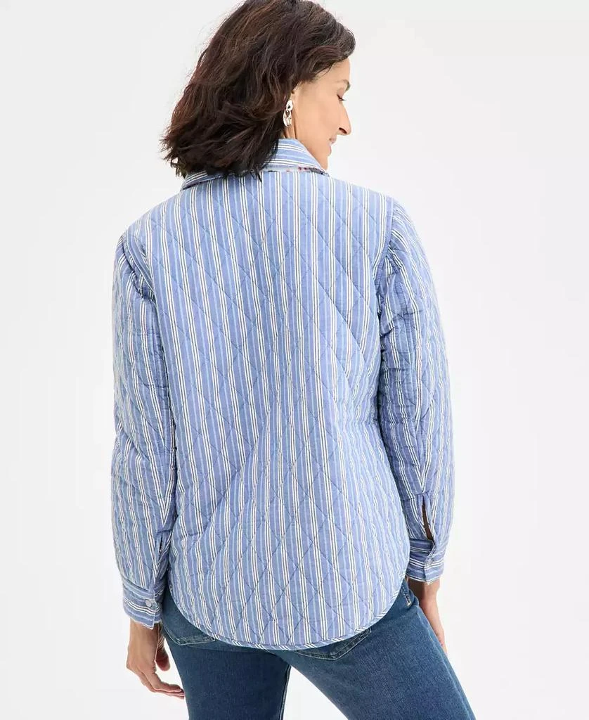 Style & Co Petite Patricia Reversible Quilted Cotton Shacket, Exclusively at Macy's 4