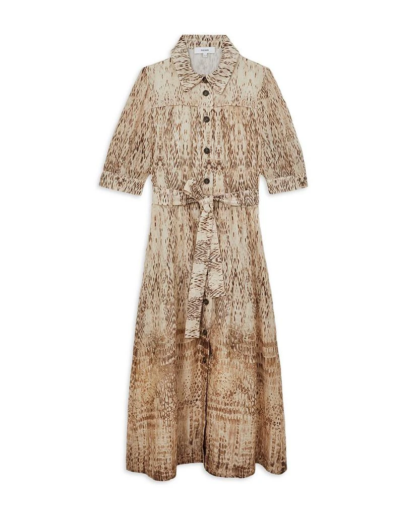 REISS Malika Animal Print Shirt Dress 6