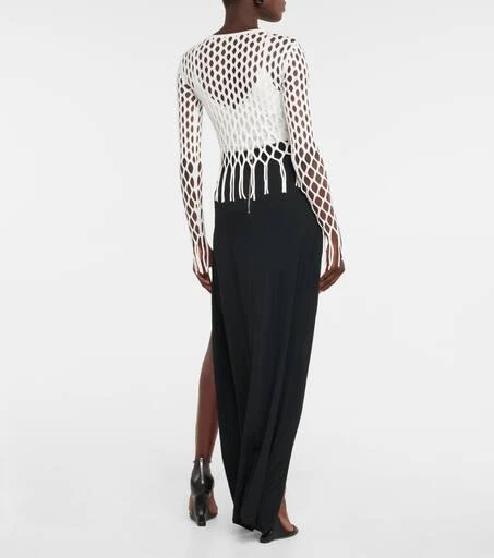 Dion Lee Fringed fishnet top 3