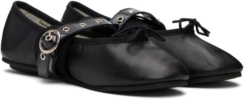 Repetto Black Twist Mary Jane Ballerina Flats 4