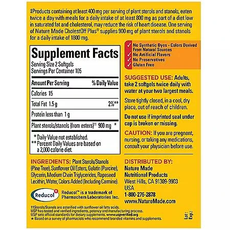 Nature Made Nature Made CholestOff Plus Softgels, 210 ct. 8