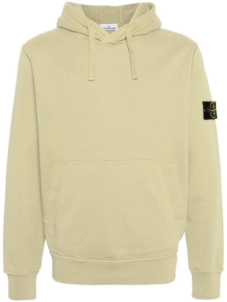 Stone Island Logo Patch Drawstring Hoodie 1