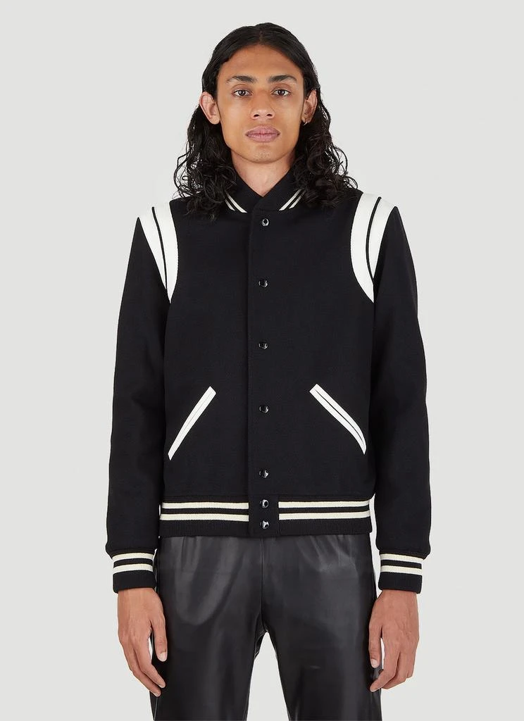 Yves Saint Laurent Teddy Varsity Bomber Jacket 1