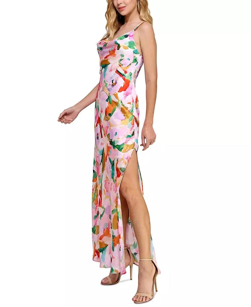 Morgan & Company Juniors' Floral Cowlneck Maxi Dress 3
