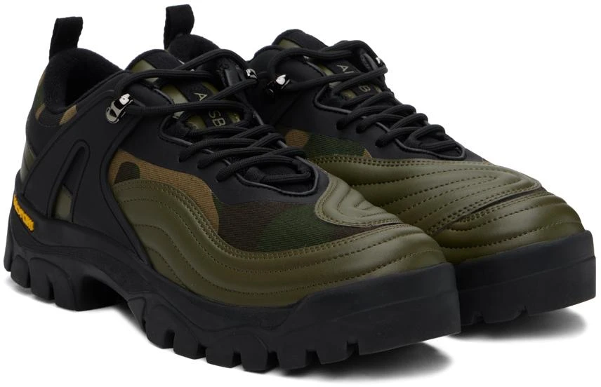 ANDERSSON BELL Khaki & Black Flow Trainer Sneakers 4