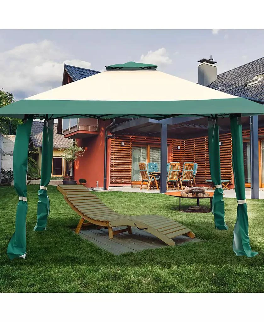 Costway 13'x13' Gazebo Canopy Shelter Awning Tent Patio Garden 10