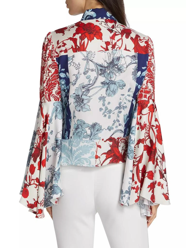 Alice + Olivia Willa Floral Bell-Sleeve Blouse 5