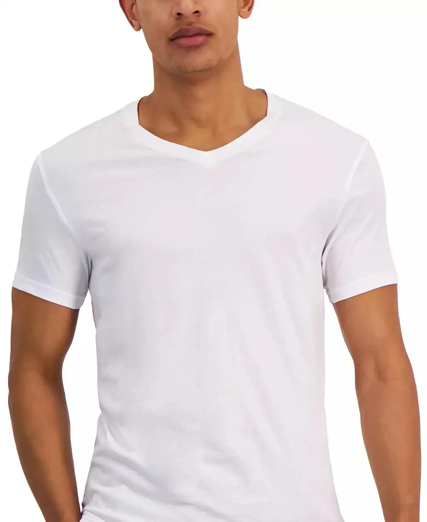 Alfani Men's Regular-Fit V-Neck Solid Undershirts, Pack of 4, Created for Macy's 3