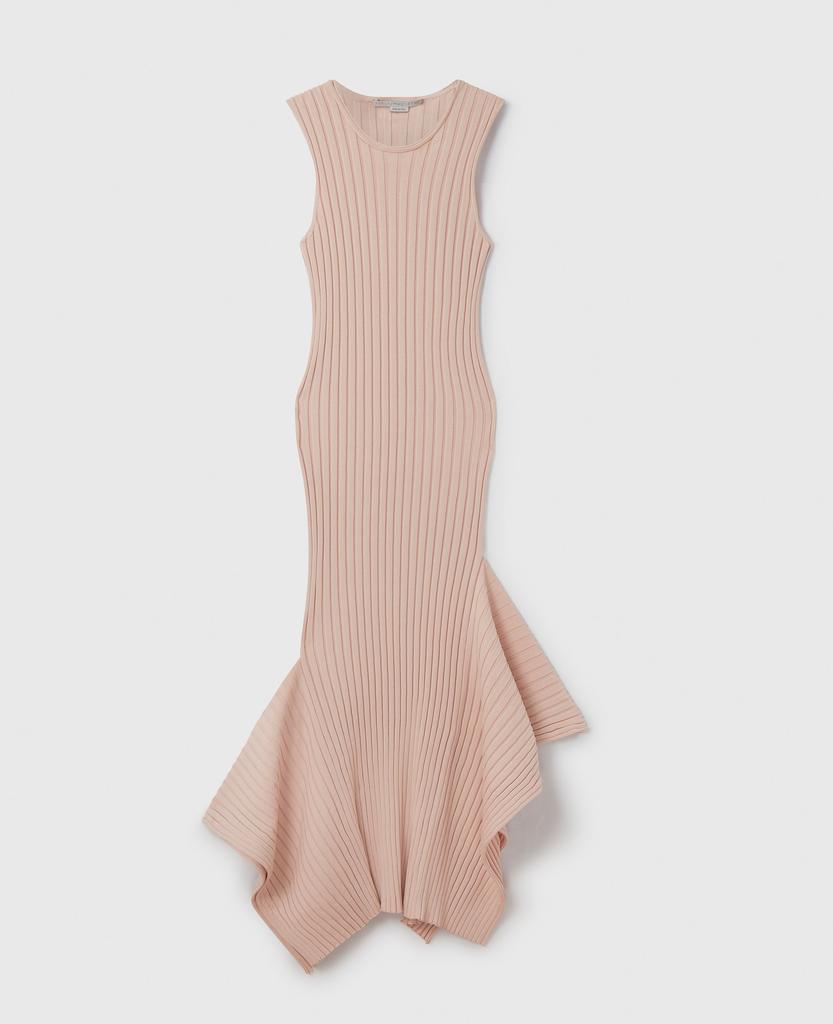 Stella McCartney Stella McCartney - Knit Kick-Flare Maxi Dress, Woman, Powder pink, Size: L