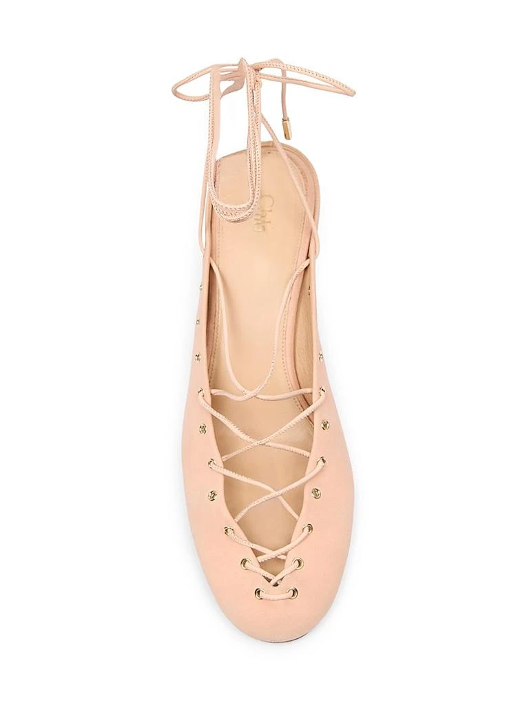 Chloé Ghilies Lace-Up Ankle-Wrap Mules 4