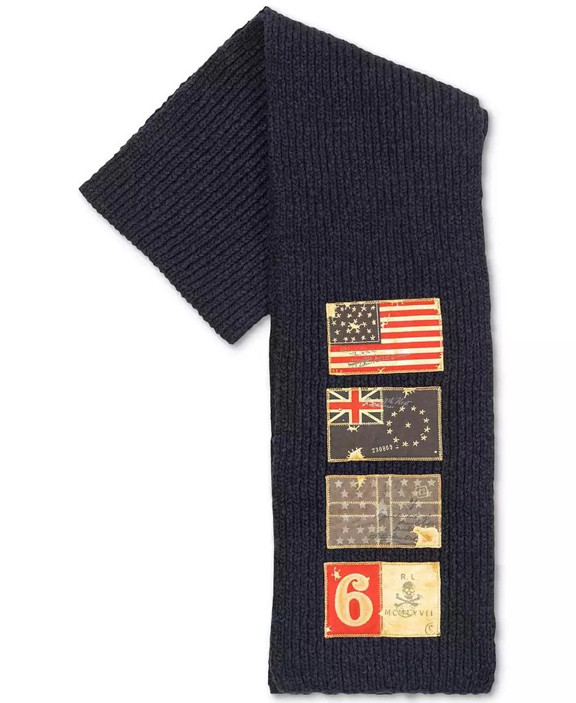 Ralph Lauren Men's Explorer Flag Patch Scarf 2