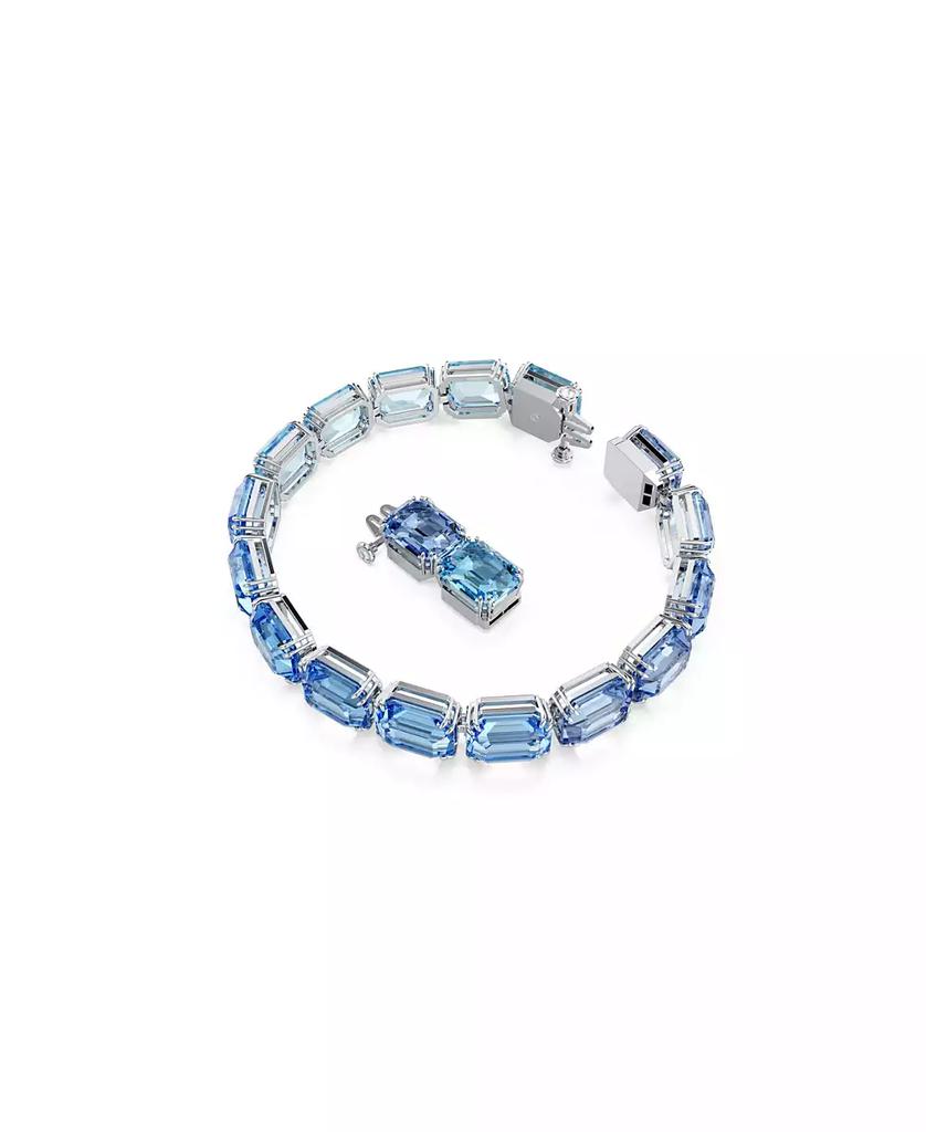 Swarovski Octagon Cut, Color Gradient, Blue, Rhodium Plated Millenia Bracelet