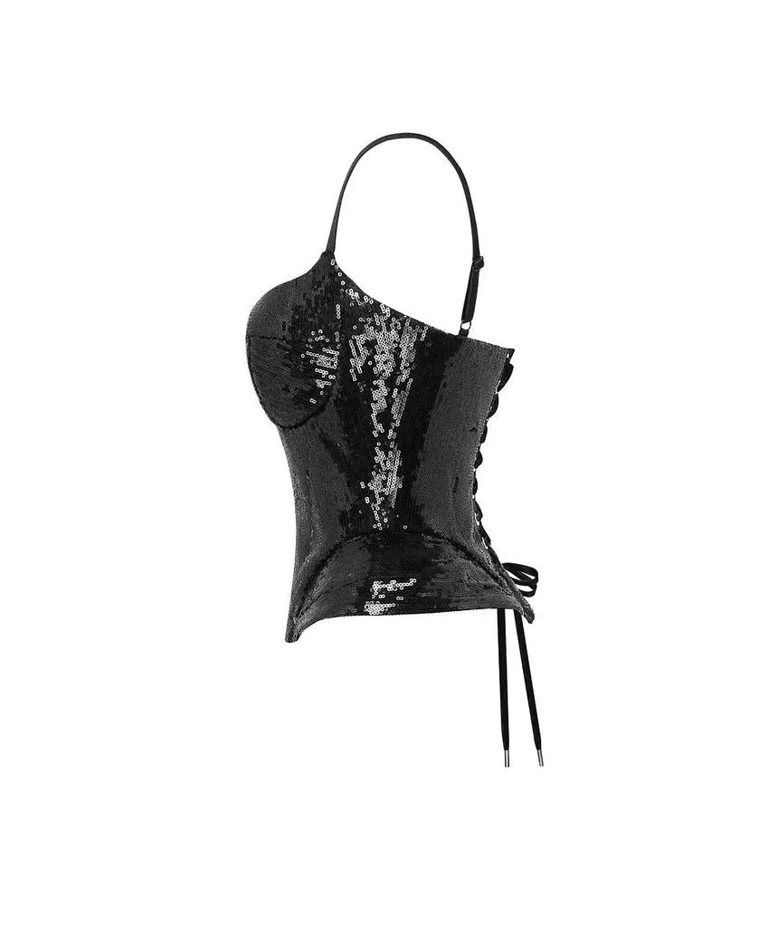 Milla Women
s Sensational spaghetti straps sequined corset 8