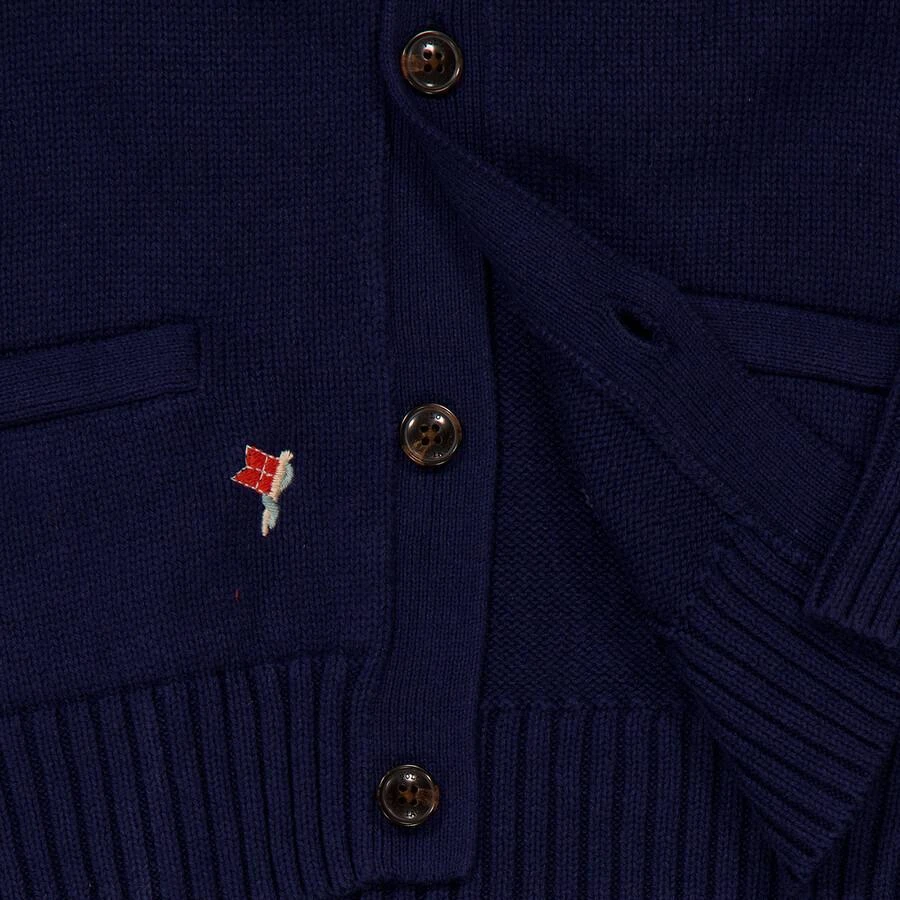 Ralph Lauren Kids Sailor Embroidered V-Neck Cardigan