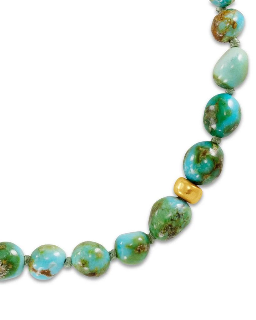 Jorge Adeler 18K Yellow Gold Sonoran Turquoise Bead Bracelet 3
