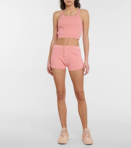 Live The Process Boy ribbed-knit shorts