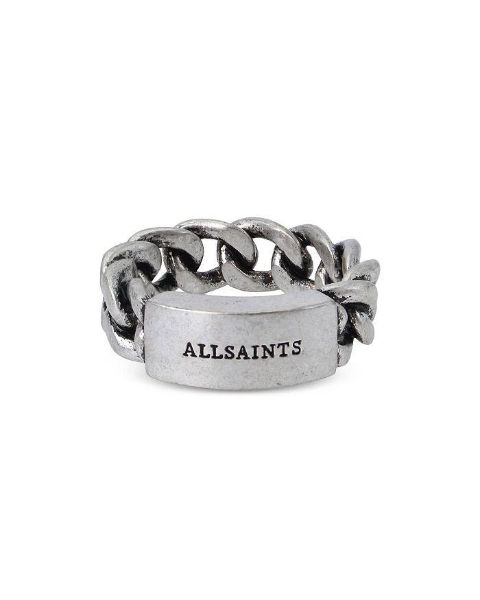 ALL SAINTS Curb Chain Band Ring in Sterling Silver 2