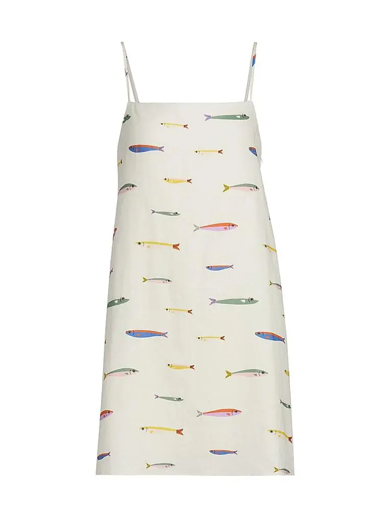 Staud Laura Linen Pop Sardine Minidress - Dresses & Skirts - BeyondStyle Staud Laura Linen Pop Sardine Minidress - Dresses & Skirts - BeyondStyle
