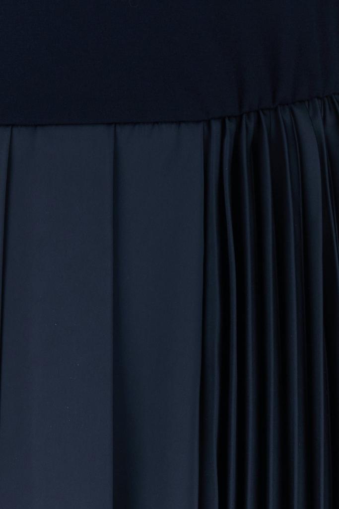 Shop Navy blue stretch viscose blend Sheere dress on Sale at