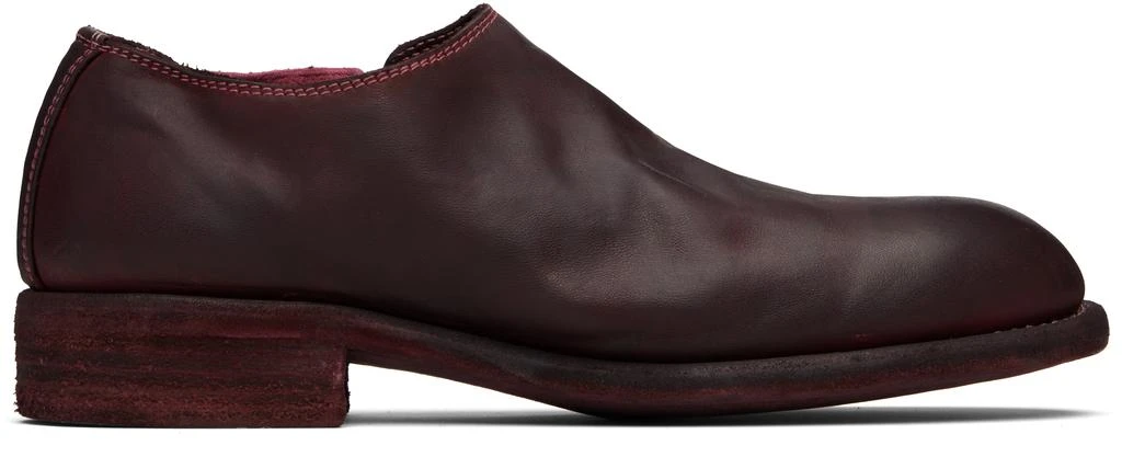 guidi Burgundy 990E Slip-on Loafers