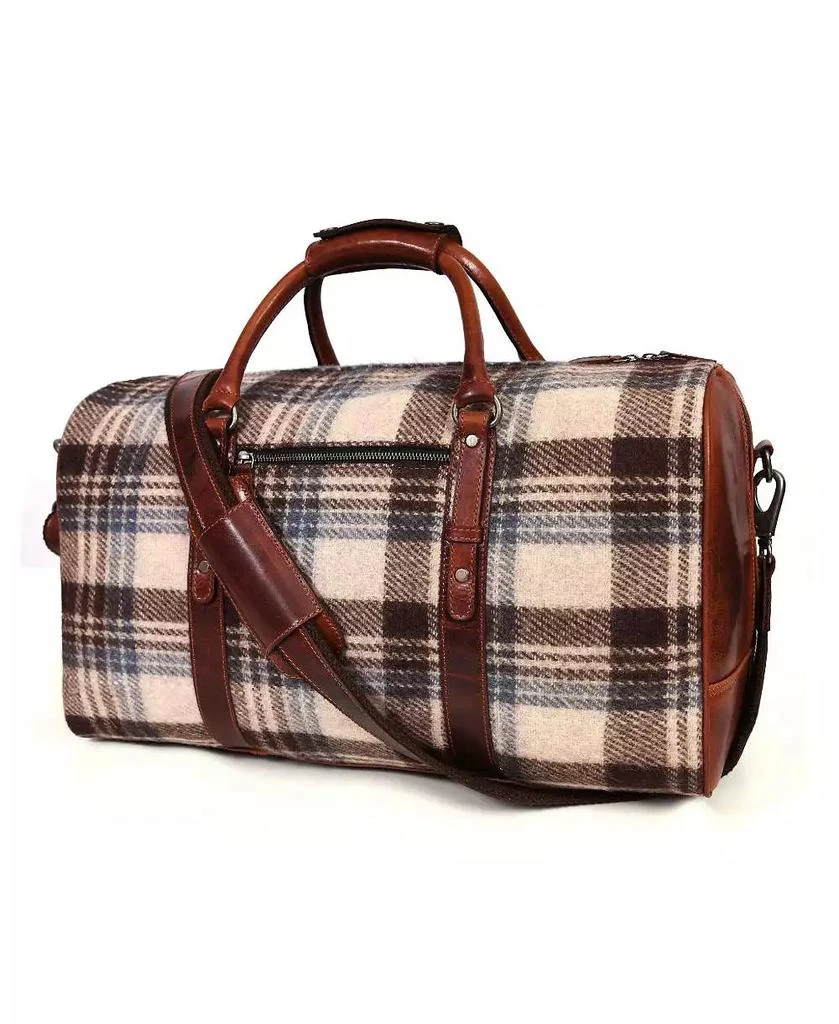 Aaron Leather Goods Quasar Leather Tweed Duffle Bag 3