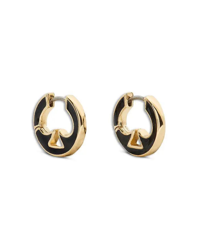 Kate Spade Everyday Spade Cut Out Spade Huggie Hoop Earrings