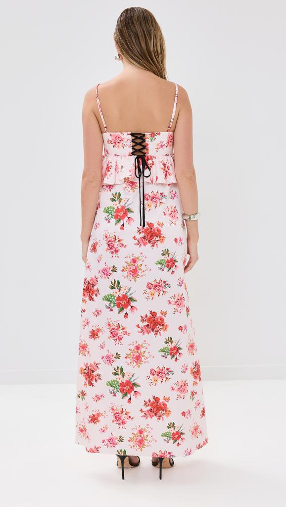 Kika Vargas Scarlet Dress Pink Rose Silk